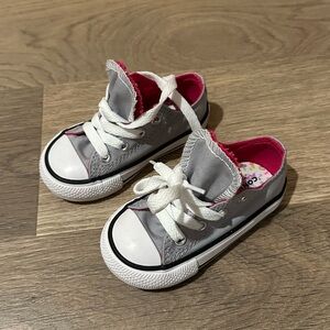 Converse Gray and Pink Toddler Sneakers